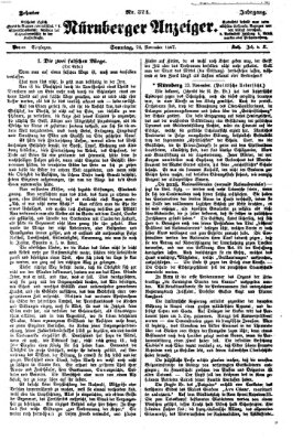 Nürnberger Anzeiger Sonntag 24. November 1867