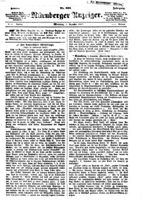 Nürnberger Anzeiger Montag 2. Dezember 1867