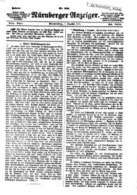 Nürnberger Anzeiger Donnerstag 5. Dezember 1867