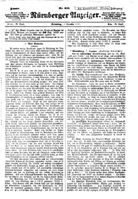 Nürnberger Anzeiger Sonntag 8. Dezember 1867