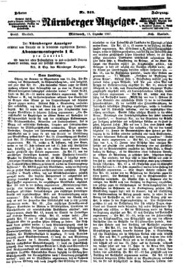 Nürnberger Anzeiger Mittwoch 18. Dezember 1867