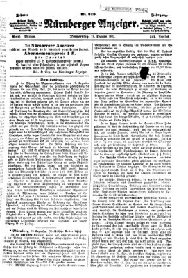 Nürnberger Anzeiger Donnerstag 19. Dezember 1867