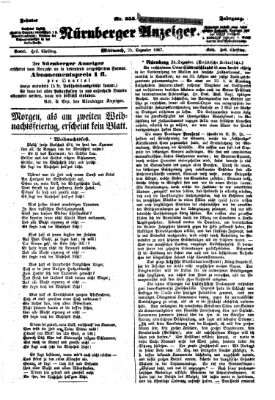 Nürnberger Anzeiger Mittwoch 25. Dezember 1867