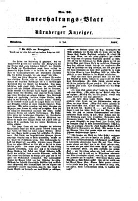 Nürnberger Anzeiger Samstag 6. Juli 1867