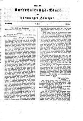 Nürnberger Anzeiger Samstag 20. Juli 1867