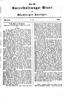 Nürnberger Anzeiger Samstag 27. Juli 1867