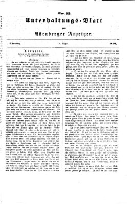 Nürnberger Anzeiger Samstag 24. August 1867