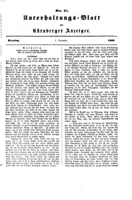 Nürnberger Anzeiger Samstag 7. September 1867