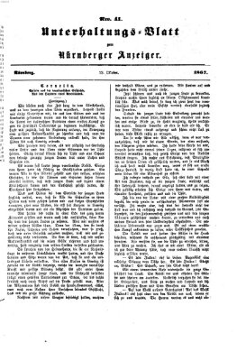 Nürnberger Anzeiger Samstag 19. Oktober 1867