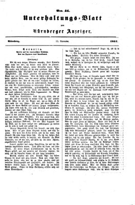 Nürnberger Anzeiger Samstag 23. November 1867