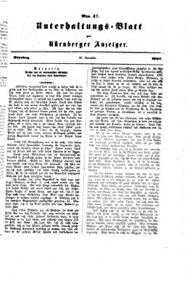 Nürnberger Anzeiger Samstag 30. November 1867