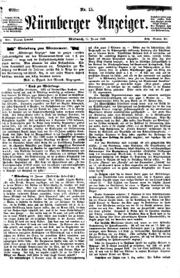 Nürnberger Anzeiger Mittwoch 15. Januar 1868