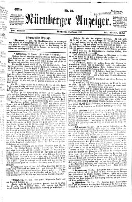 Nürnberger Anzeiger Mittwoch 22. Januar 1868