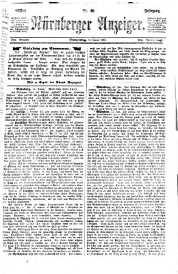 Nürnberger Anzeiger Donnerstag 30. Januar 1868