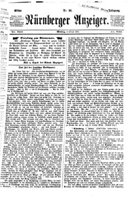 Nürnberger Anzeiger Montag 3. Februar 1868