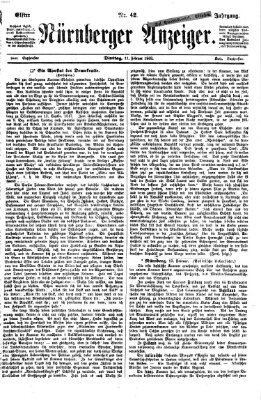 Nürnberger Anzeiger Dienstag 11. Februar 1868