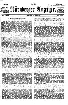 Nürnberger Anzeiger Mittwoch 12. Februar 1868