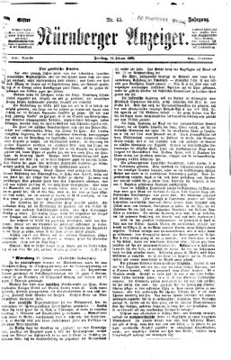 Nürnberger Anzeiger Freitag 14. Februar 1868