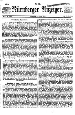 Nürnberger Anzeiger Samstag 22. Februar 1868