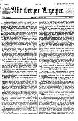 Nürnberger Anzeiger Sonntag 23. Februar 1868