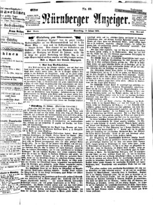 Nürnberger Anzeiger Samstag 29. Februar 1868