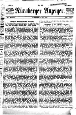 Nürnberger Anzeiger Donnerstag 26. März 1868