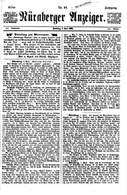 Nürnberger Anzeiger Freitag 3. April 1868