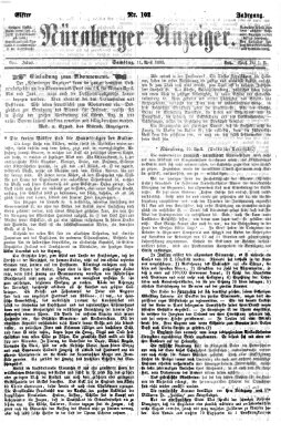 Nürnberger Anzeiger Samstag 11. April 1868