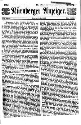 Nürnberger Anzeiger Freitag 17. April 1868