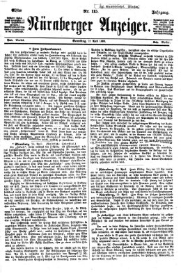 Nürnberger Anzeiger Samstag 25. April 1868