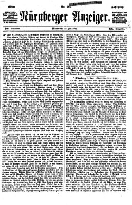 Nürnberger Anzeiger Mittwoch 10. Juni 1868