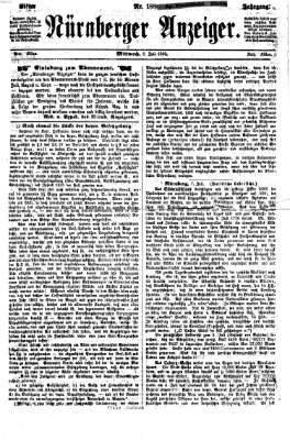 Nürnberger Anzeiger Mittwoch 8. Juli 1868