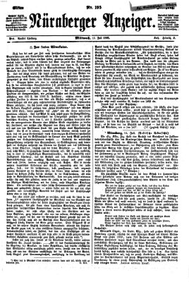 Nürnberger Anzeiger Mittwoch 15. Juli 1868