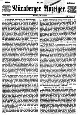 Nürnberger Anzeiger Sonntag 19. Juli 1868