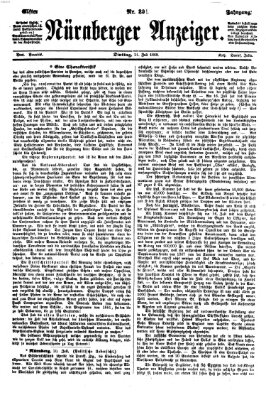 Nürnberger Anzeiger Dienstag 21. Juli 1868