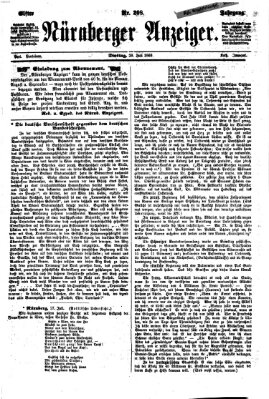 Nürnberger Anzeiger Dienstag 28. Juli 1868