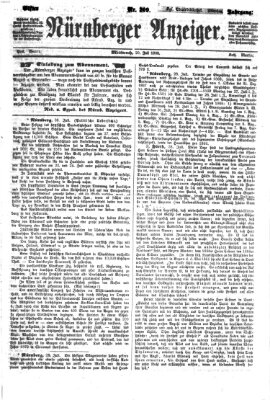 Nürnberger Anzeiger Mittwoch 29. Juli 1868