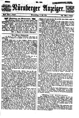 Nürnberger Anzeiger Donnerstag 30. Juli 1868