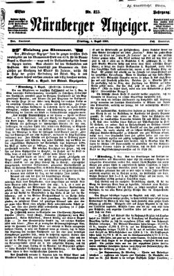 Nürnberger Anzeiger Dienstag 4. August 1868