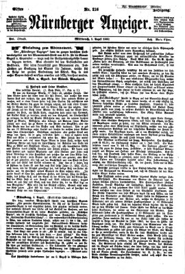 Nürnberger Anzeiger Mittwoch 5. August 1868