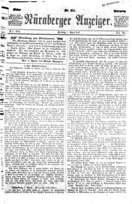 Nürnberger Anzeiger Freitag 7. August 1868