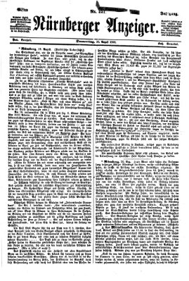 Nürnberger Anzeiger Donnerstag 20. August 1868