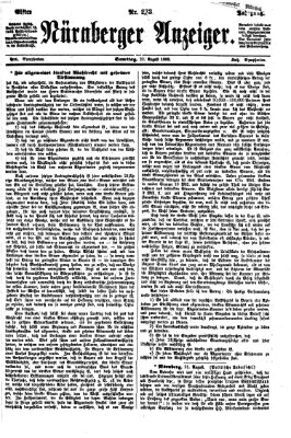 Nürnberger Anzeiger Samstag 22. August 1868