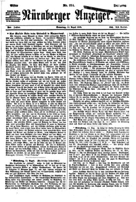 Nürnberger Anzeiger Sonntag 23. August 1868