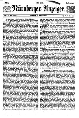 Nürnberger Anzeiger Sonntag 13. September 1868