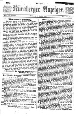 Nürnberger Anzeiger Mittwoch 16. September 1868