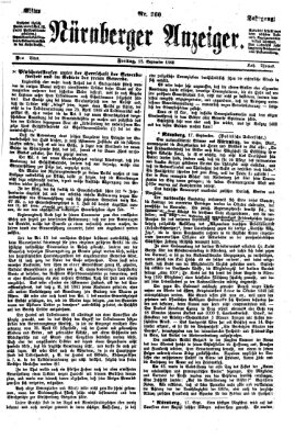 Nürnberger Anzeiger Freitag 18. September 1868