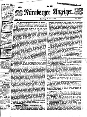 Nürnberger Anzeiger Samstag 19. September 1868