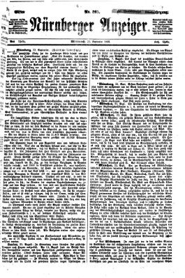 Nürnberger Anzeiger Mittwoch 23. September 1868