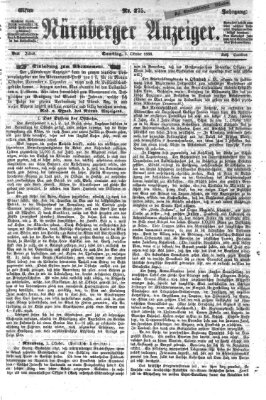 Nürnberger Anzeiger Samstag 3. Oktober 1868